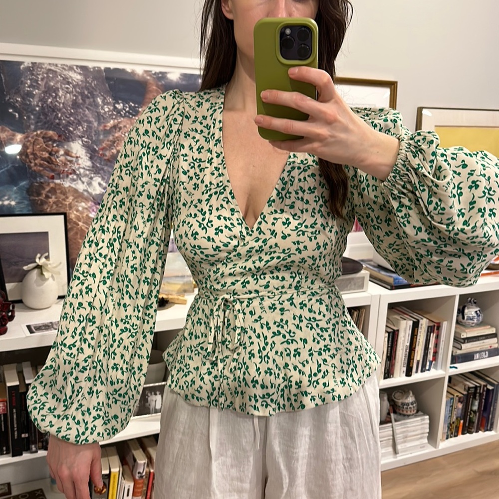 Ganni Wrap Top